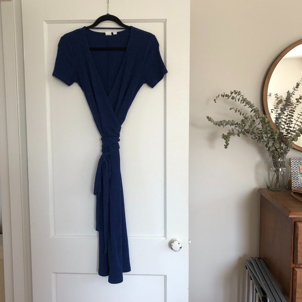 Blue Gap Wrap Dress